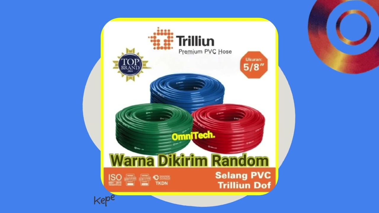 Selang Air Keran Taman Elastis Kenyal Fleksibel PVC Hose Trilliun Triliun Dof 5/8