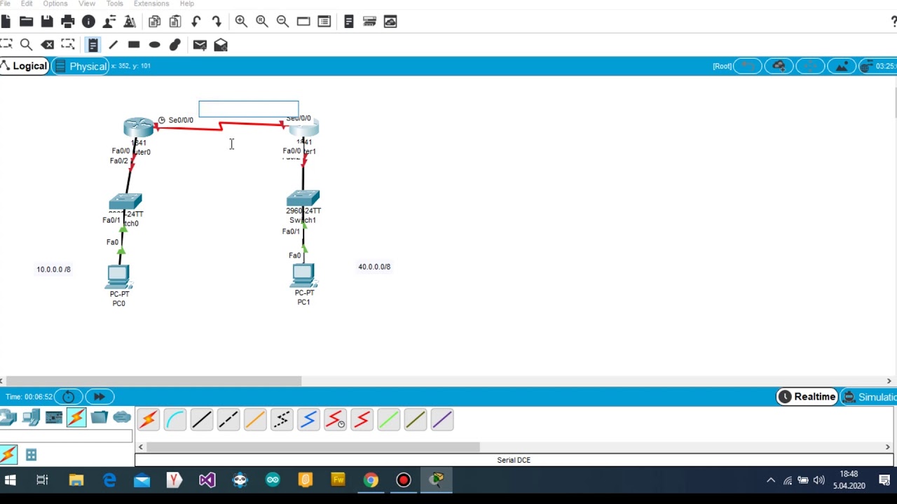 Router serial interface yapılandırması( Packet tracer)