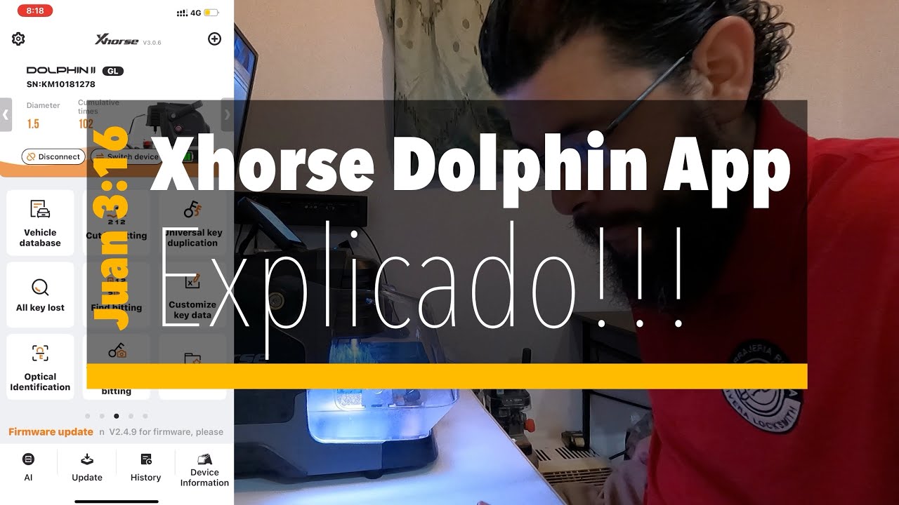 Explicado Xhorse App conectada a la maquina Dolphin 005L
