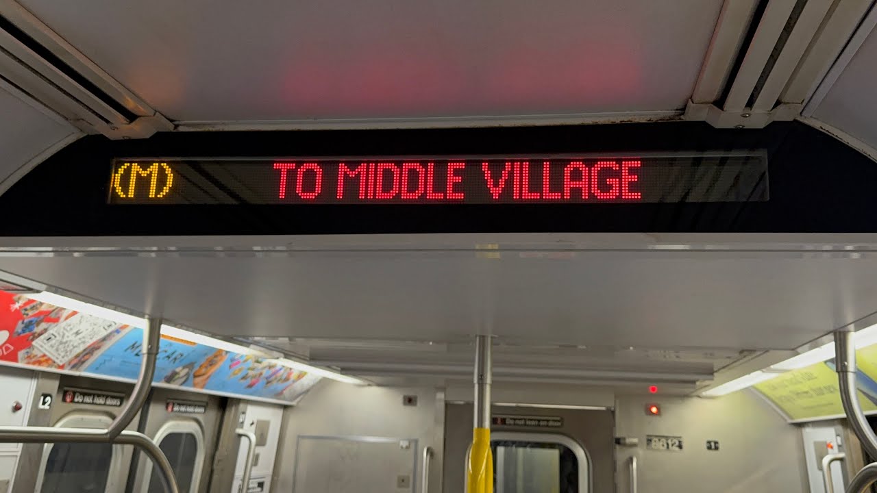 IND 6 Av Local: R160A (M) Train [Forest Hills-71 Av to Middle Village-Metropolitan Av #via53stV3]