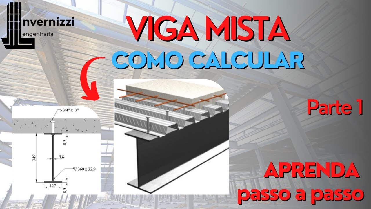 Exemplo VIGA MISTA  parte 1 [LEVANTAMENTO DE CARGAS E ANÁLISE]
