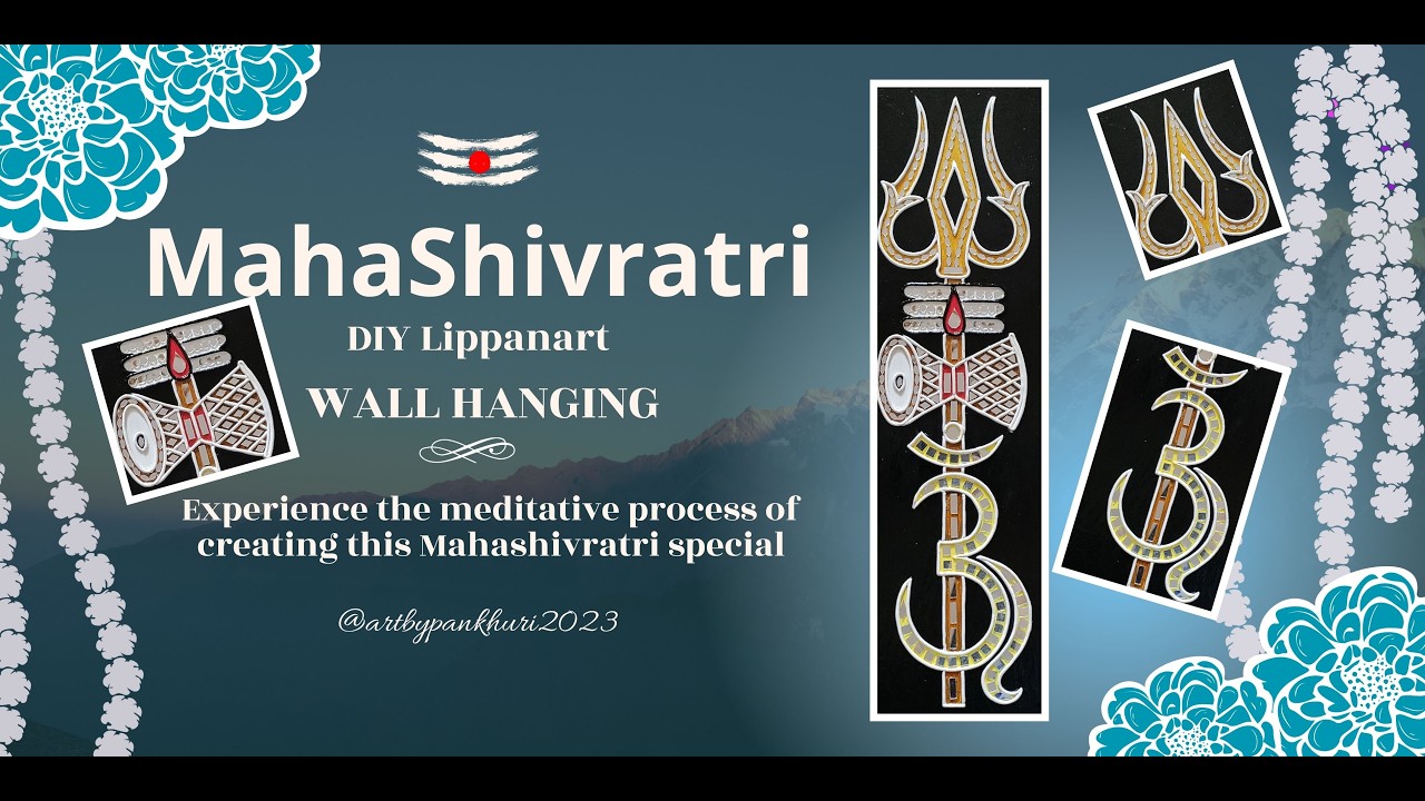 DIY Mahashivratri Special Lippan Art : Step-by-Step Lord Shiva Wall Hanging | Traditional Kutch Work