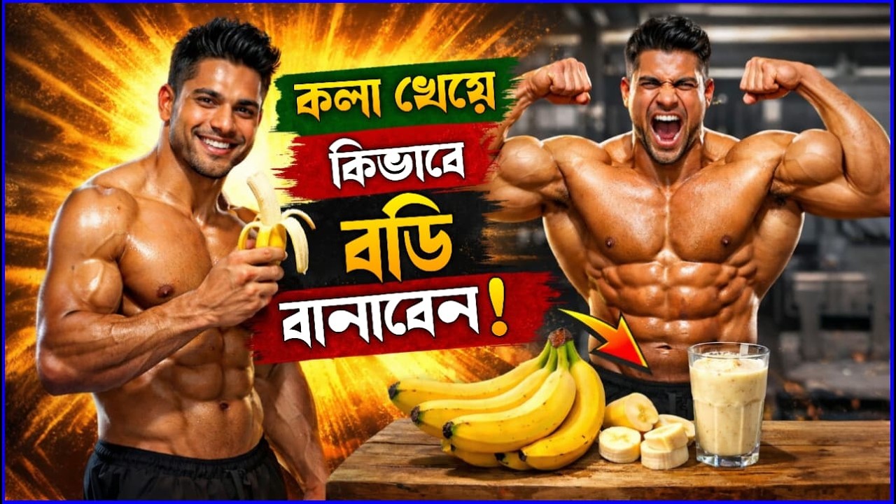 কলা খেয়ে কিভাবে বডি বানাবেন | বডি বিল্ডিংয়ের সেরা খাবার | Muscle Gain Diet Tips