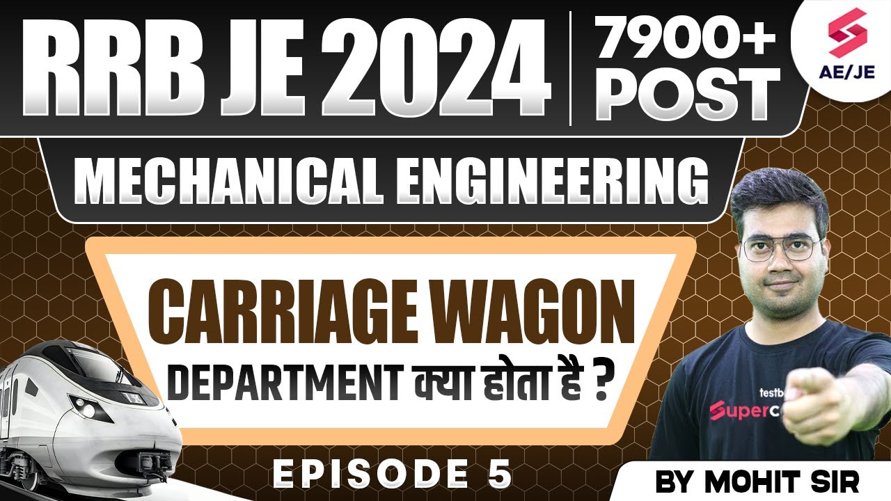 RRB JE 2024  7900+ Posts Carriage wagon Department Electrical Engineering