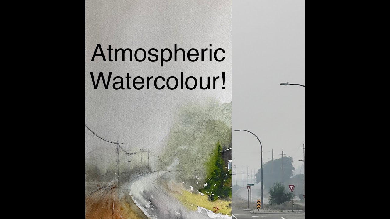 Atmospheric Watercolour Landscape Painting Smoky Road Tutorial
