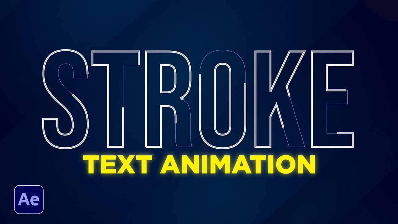 Stroke Text Animation in After Effects | After Effects Tutorial in Hindi