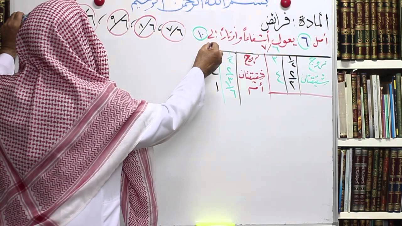 تقريب الفرائض الدرس الخامس عشر العول د عبدالرحمن الشمسان