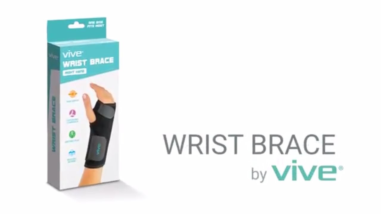 Wrist Brace by Vive - Universal Support for Carpal Tunnel, Tendonitis, Wrist Pain and Sport Injuries