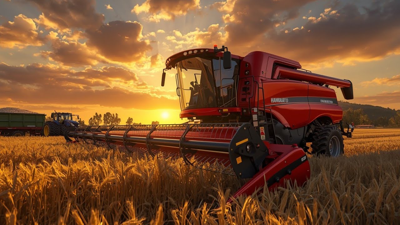 🚜 Powerful Combine Harvester| Harvesting Wheat Field | Indian Farming