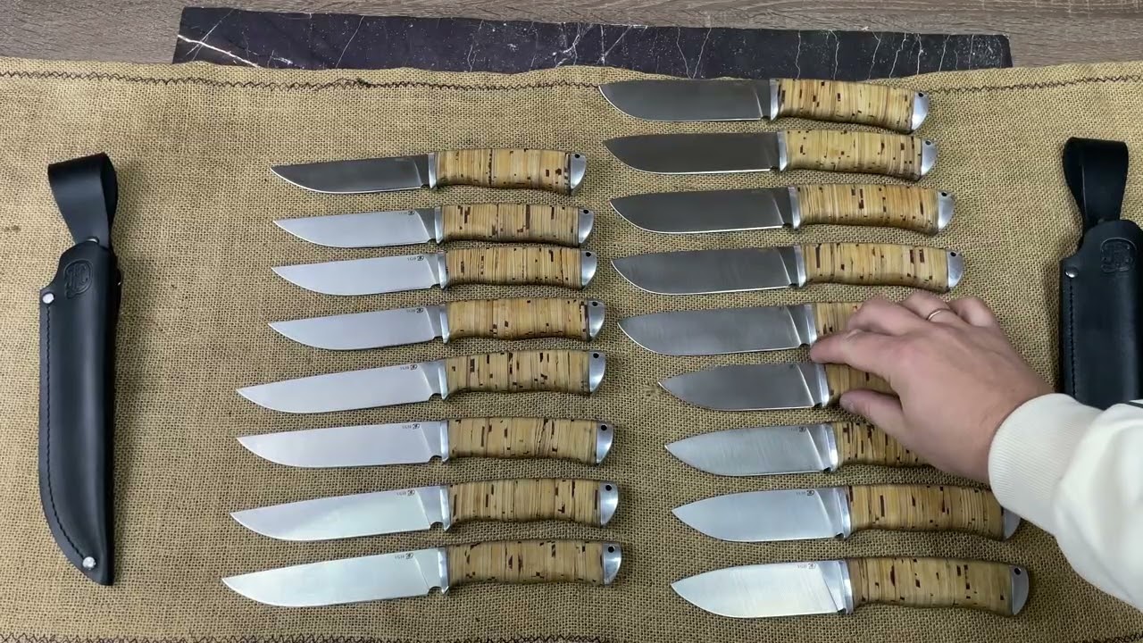 Большой выбор рабочих ножей , рукоять из бересты по 4300 руб.