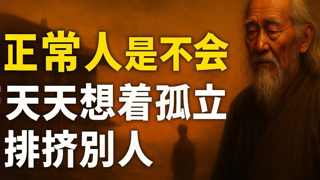 正常人是不会，天天想着孤立排挤别人