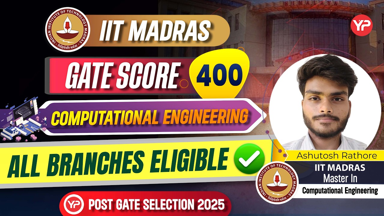 IIT Madras @400 GATE Score, Computational Engg (All Branches eligible) | Post GATE Guidance 2026
