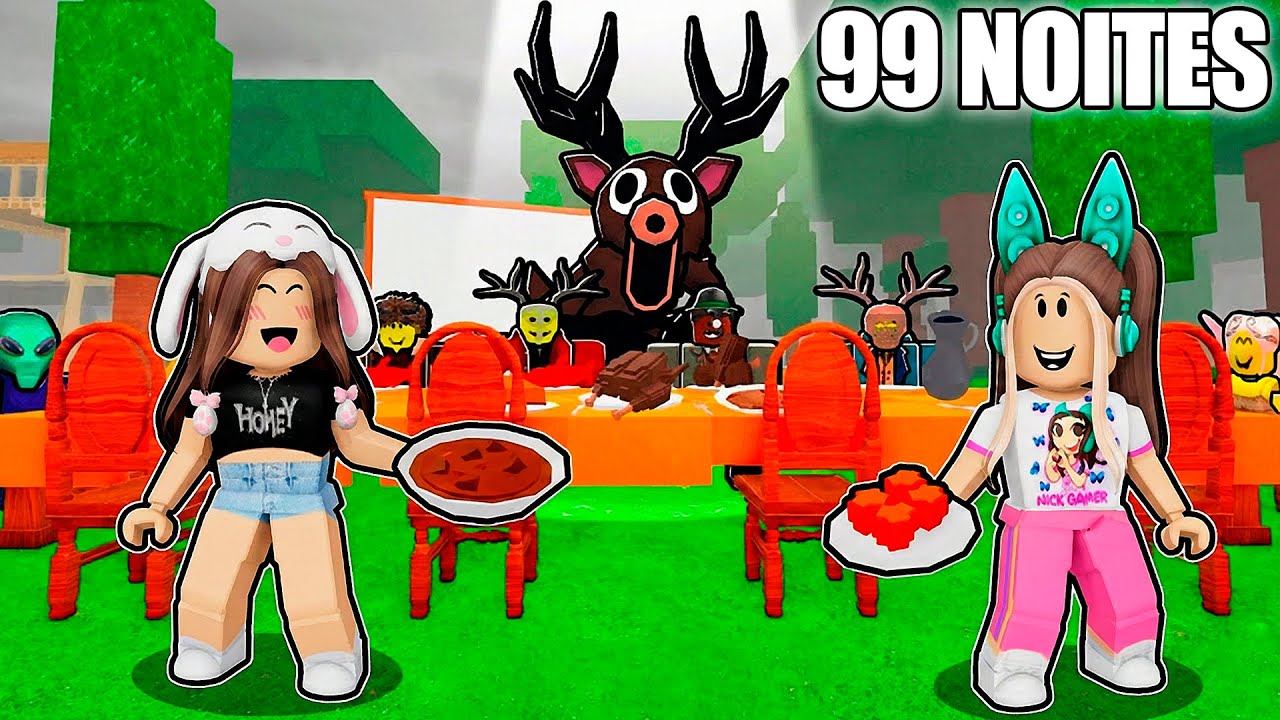 O MAIOR JANTAR DE AÇÃO DE GRAÇAS NO 99 NOITES NA FLORESTA! - Roblox