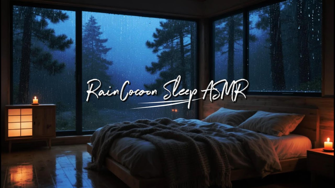 Deep Forest Night Rain 🌧️ Cozy Bedroom Sleep | RainCocoon Sleep ASMR