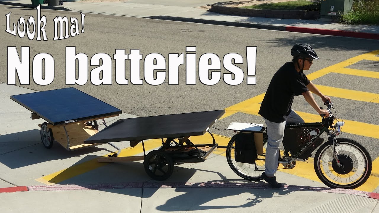 Can you power an electric bike (Ebike) with just a solar panel without any batteries?