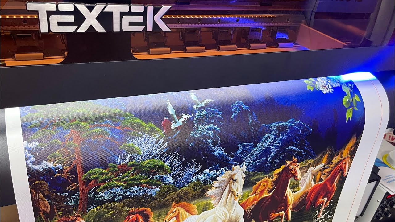 Máy In UV Cuộn Textek UV-S1600 In Tranh Canvas Chất Lượng Cao