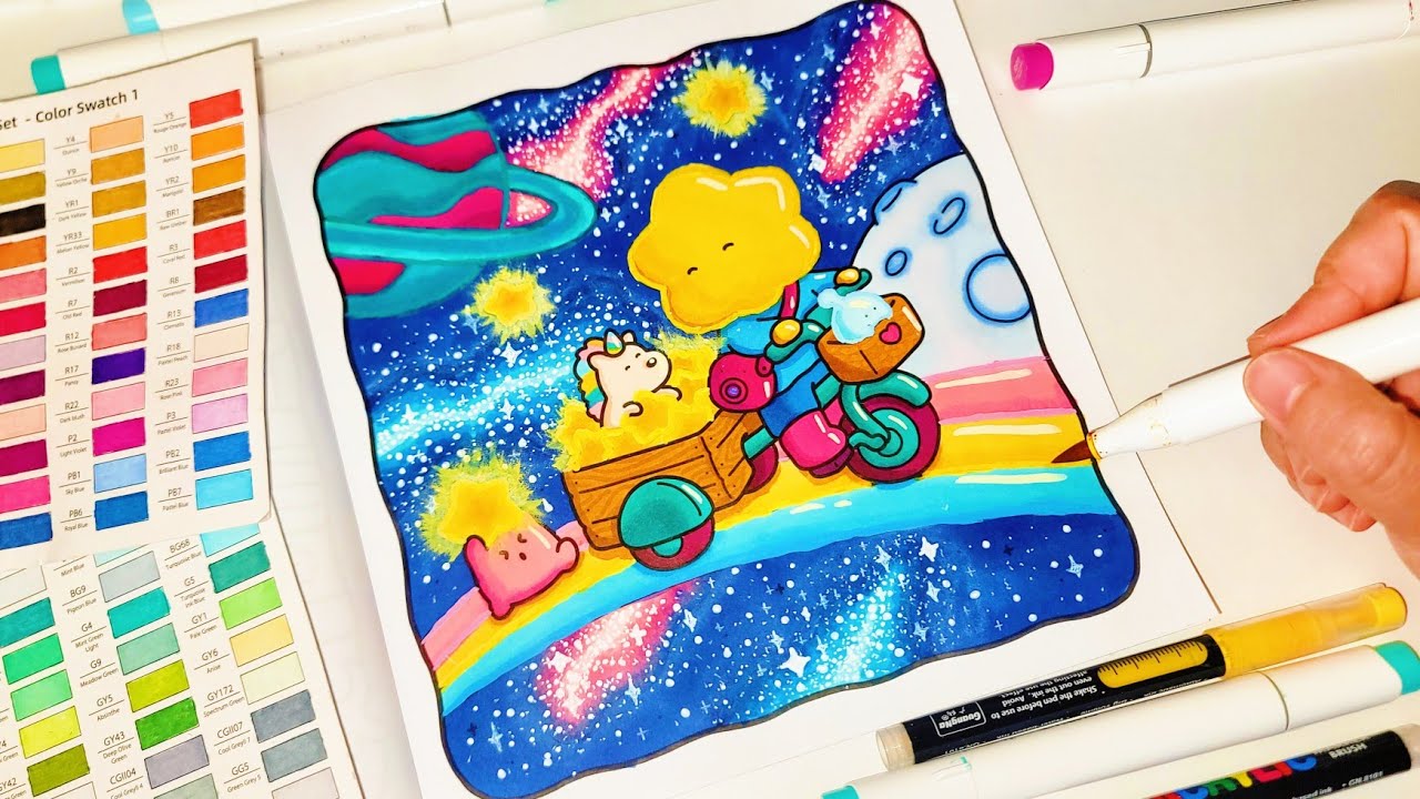 Color With Me (ASMR) | Lala Friends Coco Wyo Coloring Book |Using Ohuhu Markers