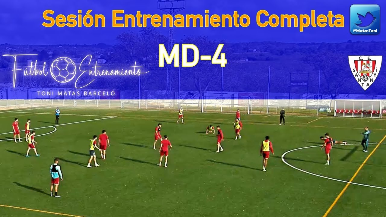 ⚽ Sesión Completa MD-4 👍 Calentamiento 👍 Posesión 8x8 ✅ Partido Condicionado 9x9 + 2 Pivotes 💥