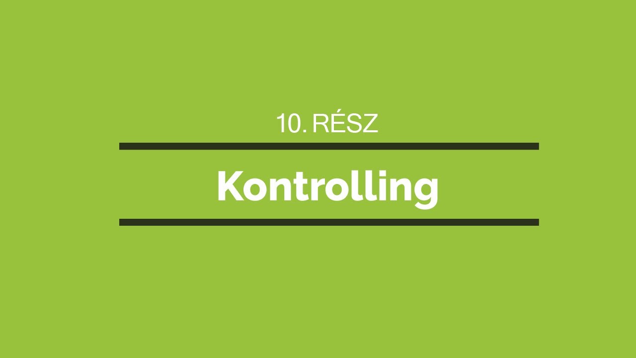 D4S ERP oktatóvideó sorozat 10. rész - Kontrolling