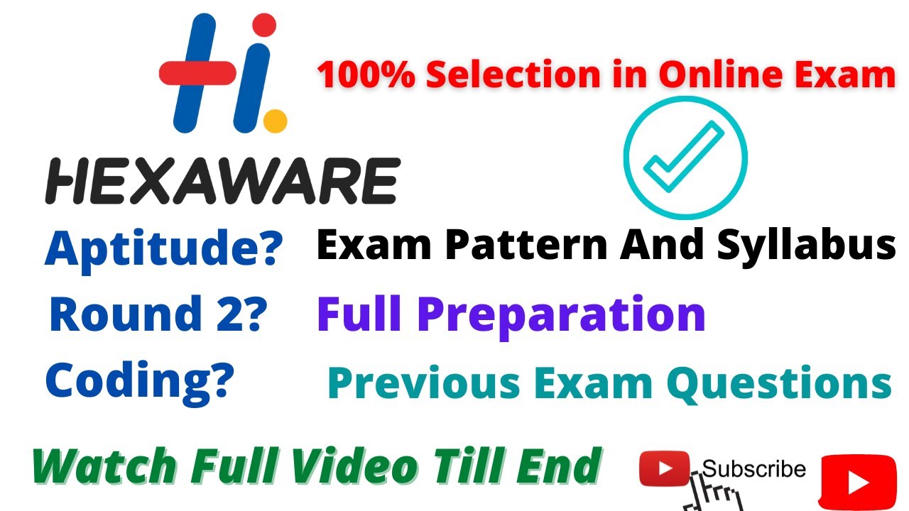 Hexaware Hiring GET / Full Exam Pattern / Previous Exam Questions /  Syllabus / Hiring Process #JOB