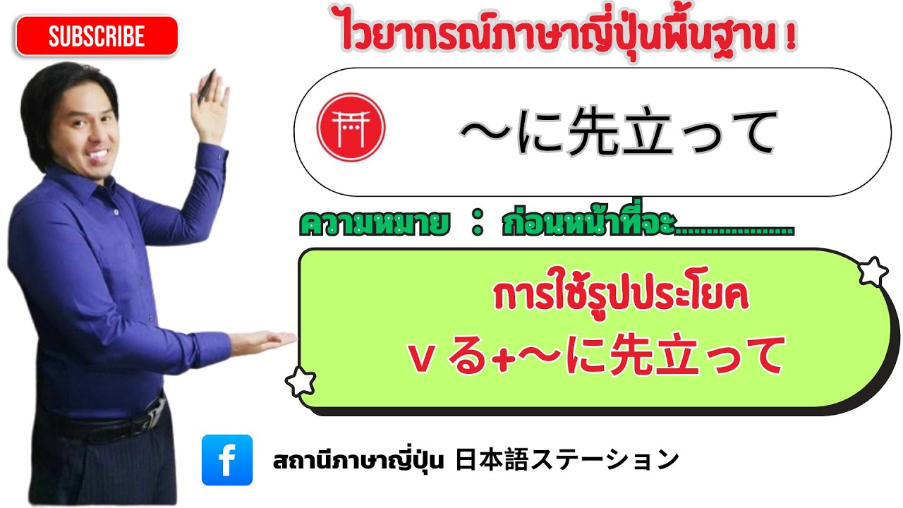 22 .ไวยากรณ์ภาษาญี่ปุ่น N に先立って、JLPT N3