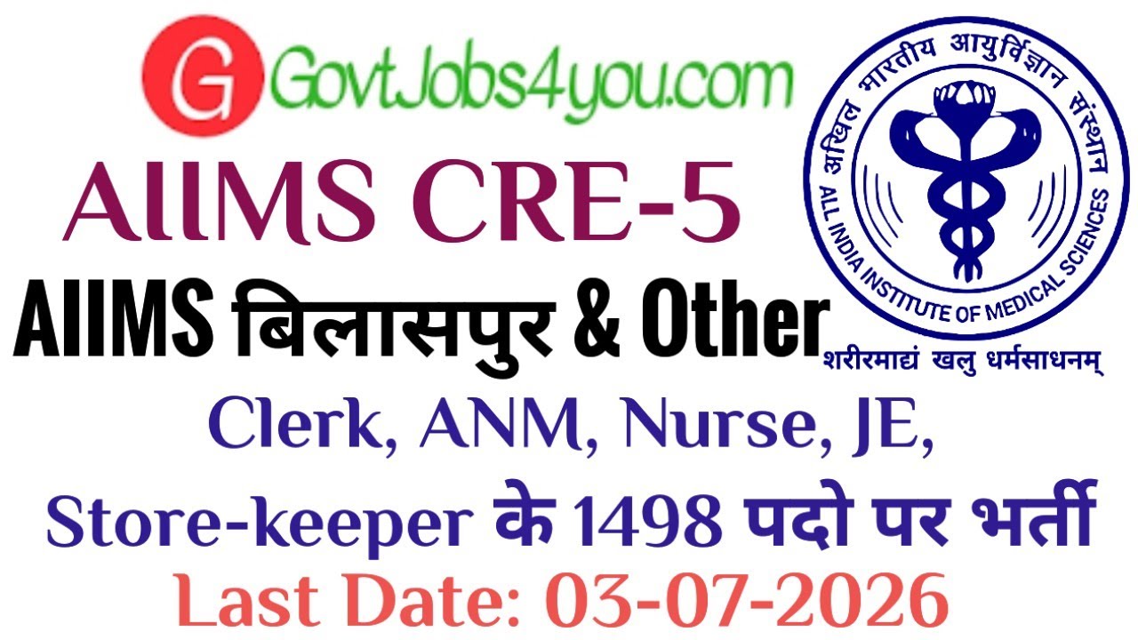AIIMS Bilaspur CRE-5 Notification 2026