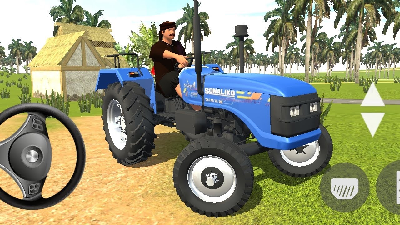 TRANSPORTING tractor driving 3d #fs22 Sonalika Stunt tractor Offroding farm Android gameplay #gta5 