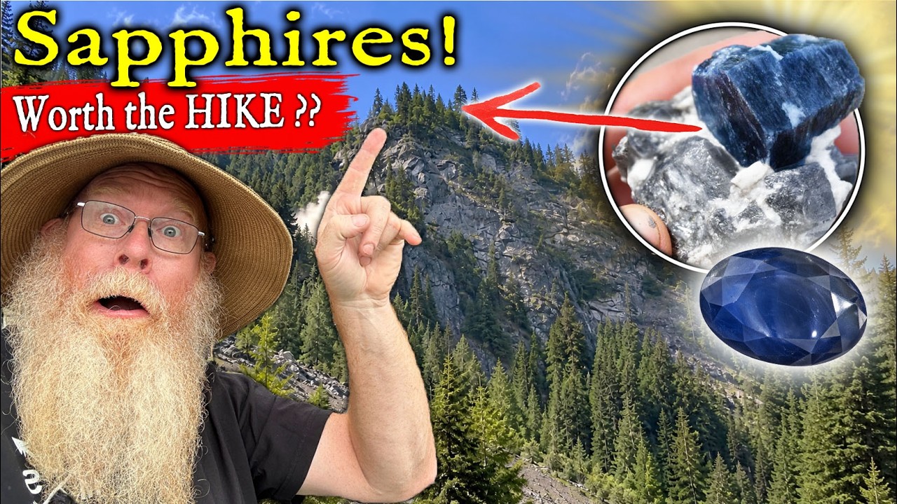 Добываем натуральные сапфировые кристаллы прямо со склона горы!