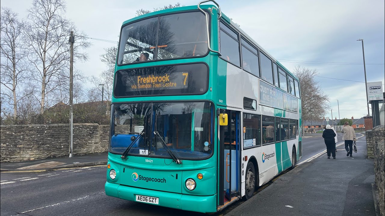 Squealing Kickdown! 18421 AE06GZT - Stagecoach West 
