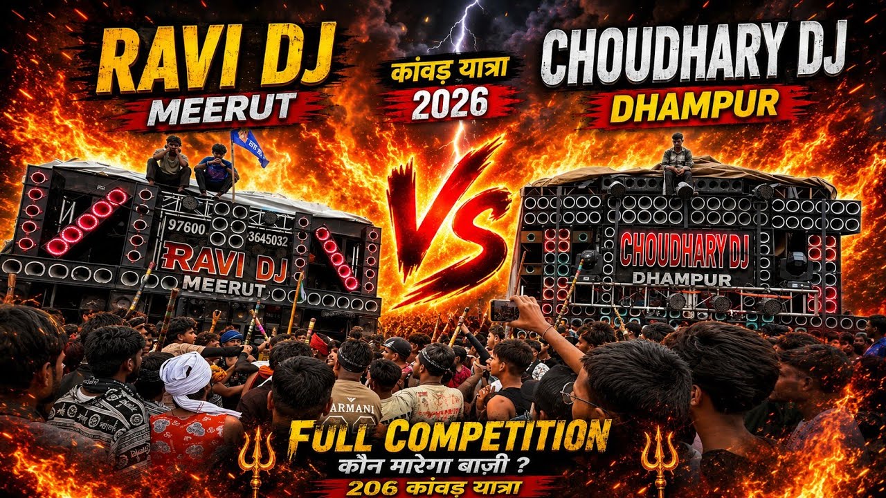 Ravi dj meerut vs Choudhary dj dhampur Competition kawar yatra 2026 | jitin vlogs mbd|