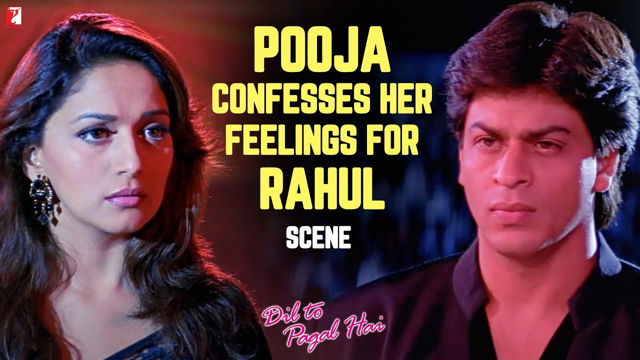 Pooja confesses her feelings for Rahul| Scene | Dil To Pagal Hai | Shah Rukh Khan, Madhuri Dixit