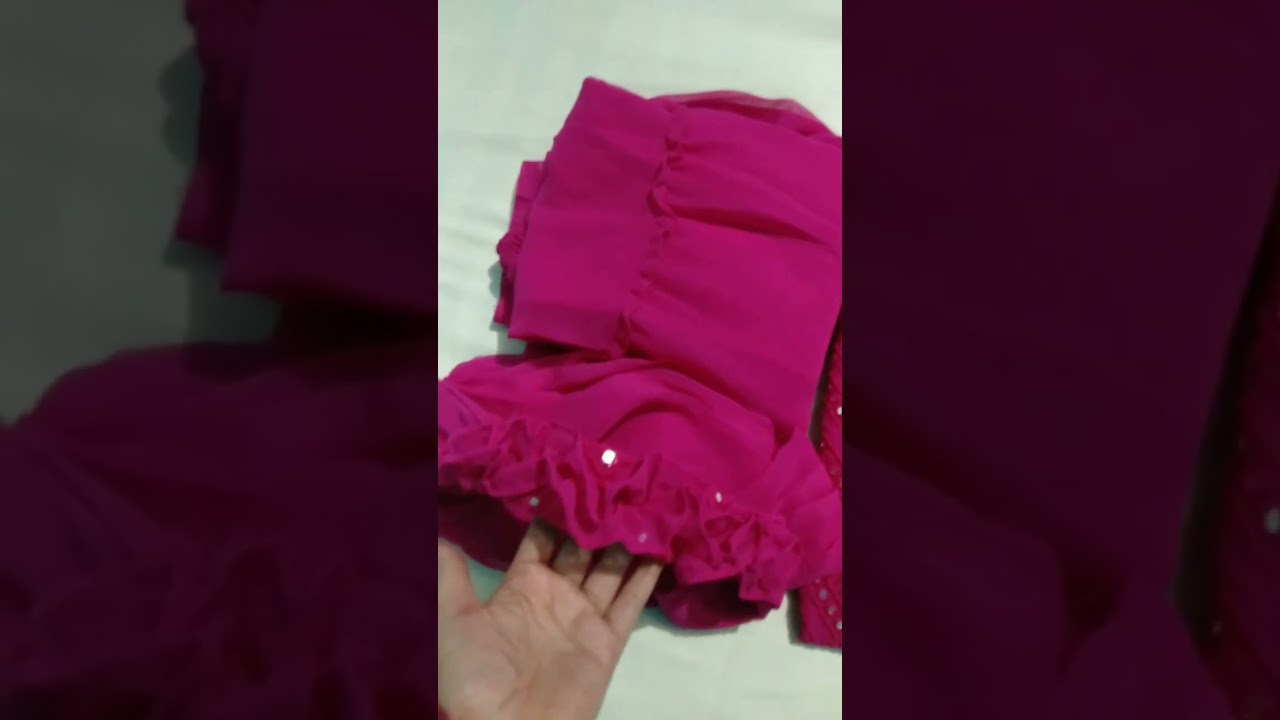 Georgette Kurta Sharara set  Amazon 🔥/ V S UNBOXING 🎁