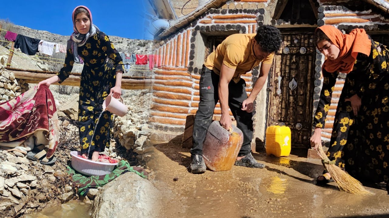 Nomadic Mother Rebuilds Her Mountain Shelter After Days of Chaos