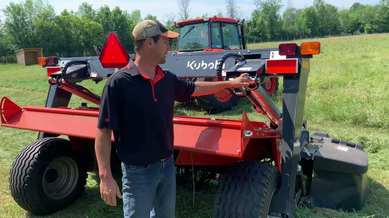 New Kubota DMC8032T Disk Mower Conditioner Demonstration