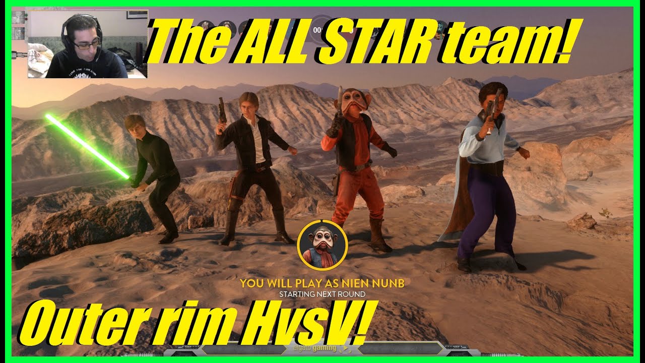 Star Wars Battlefront - The rebel All Star team! | Outer rim HvsV! | Joined late got all top spots!