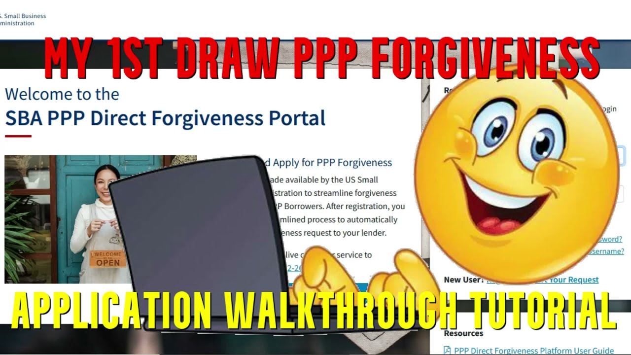 📏My 1st Draw SBA Portal PPP Loan Forgiveness Application Paycheck Protection Program Walk Through