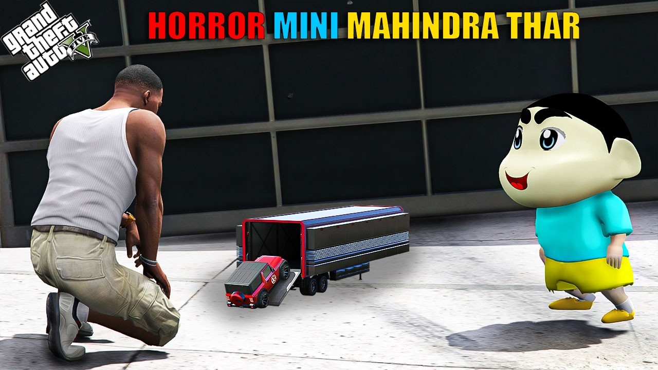 GTA 5 : Franklin and Shinchan Find A Horror Truck & Get A Mini Mahindra Thar Car in GTA 5