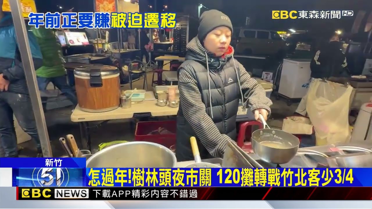 樹林頭夜市關！120攤轉戰竹北 客流大減難過年@newsebc