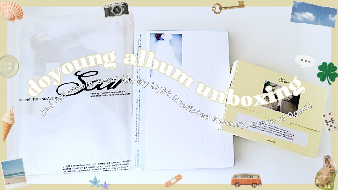 [ALBUM UNBOXING] Doyoung 도영 (NCT) - 2nd Album ‘Soar’ (Be My Light, Imprinted Memory, Crack of Dawn)🩵