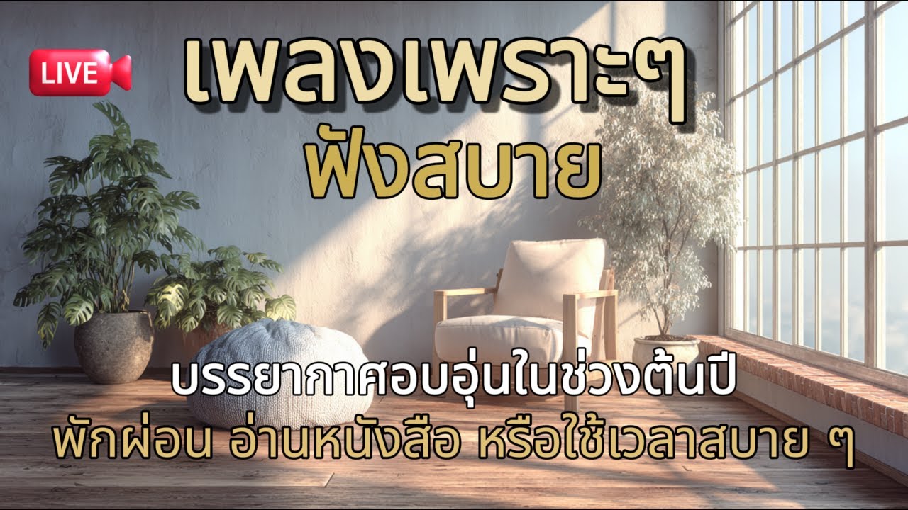 LIVE 24 ชม. | เพลงฟังเพลิน สไตล์คาเฟ่ 🎶 เปิดฟังตอนทำงาน ขับรถ หรือพักผ่อน