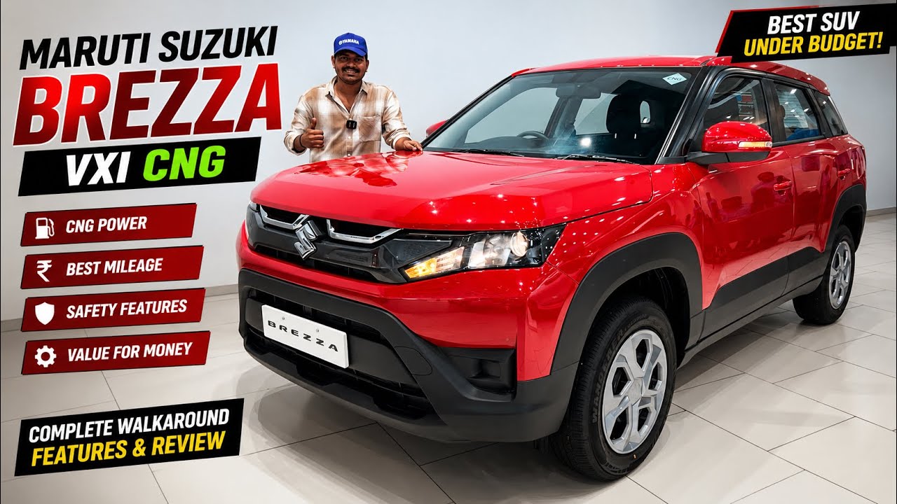 2026 Maruti Suzuki Brezza VXI CNG Review 🔥 | Price, Mileage, Features & Real Life Performance