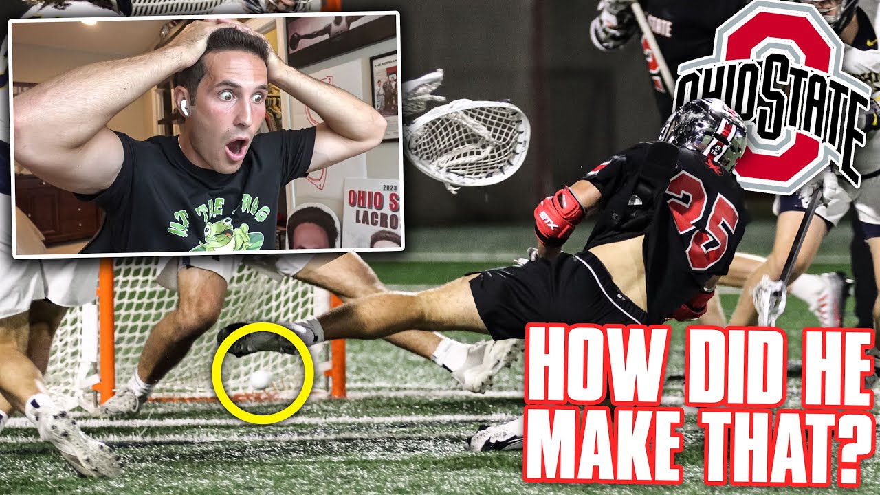 REACTING TO MY D1 LACROSSE HIGHLIGHT TAPE!