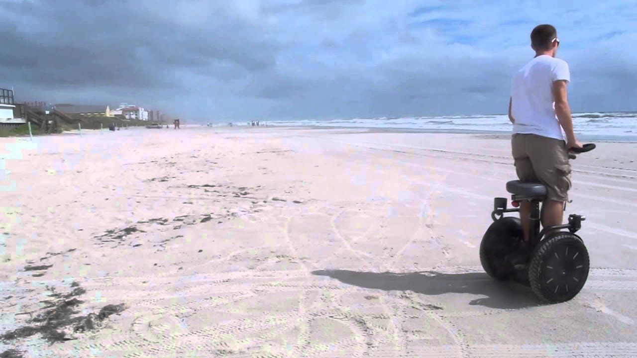 Standing and sitting on Segway® PT with GlideSaddle