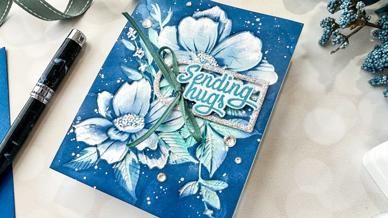 Ink Swiping with Metallic Details Using Simon Says Stamp!