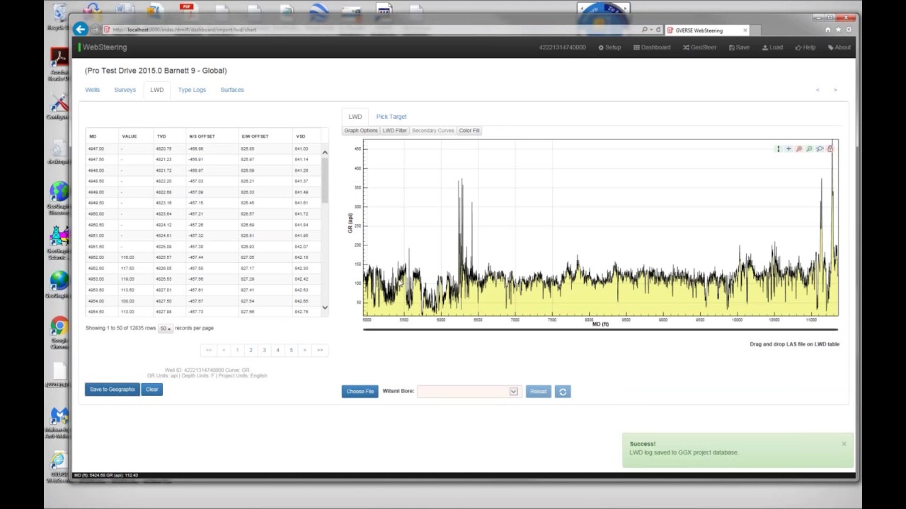 Demo - GVERSE Series - Geosteering in GeoGraphix with GVERSE WebSteering 2016.1.2