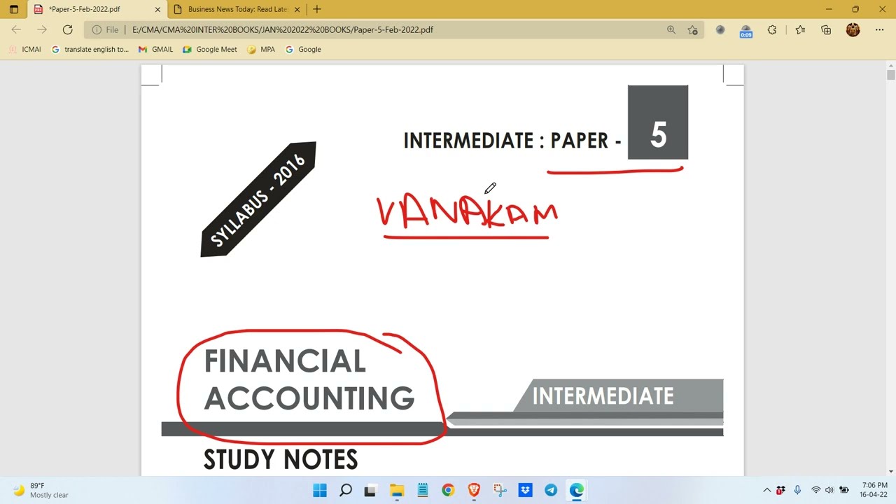 CMA INTERMEDIATE|PAPER 5| FINANCIAL ACCOUNTING|STUDY PLAN|JUNE & DEC TERM|IN TAMIL|SUDHARSHAN SPEAKS