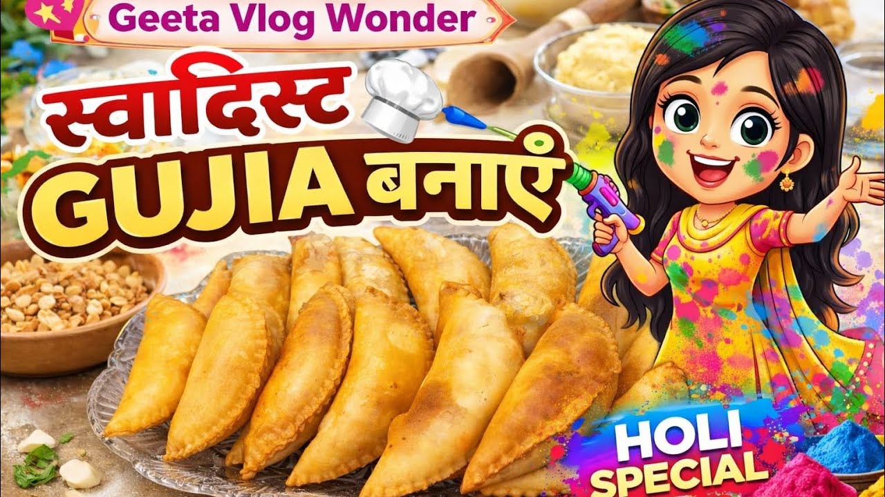 Ghar Par Banaye Perfect Gujia | Holi Special Mawa Gujiya Recipe | Crispy & Juicy Gujia
