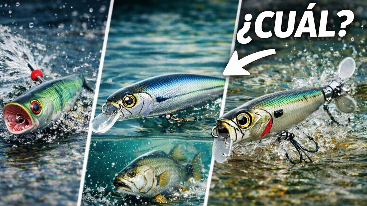 Que señuelo de pesca utilizar según el agua