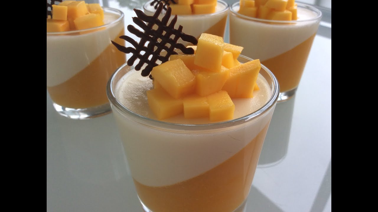 mango panna cotta , panna cotta