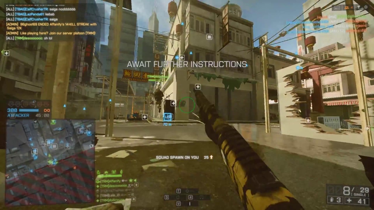 Battlefield 4 - 34-4 RUSH 64 FULL ROUND 870 MCS Shotgun Gameplay